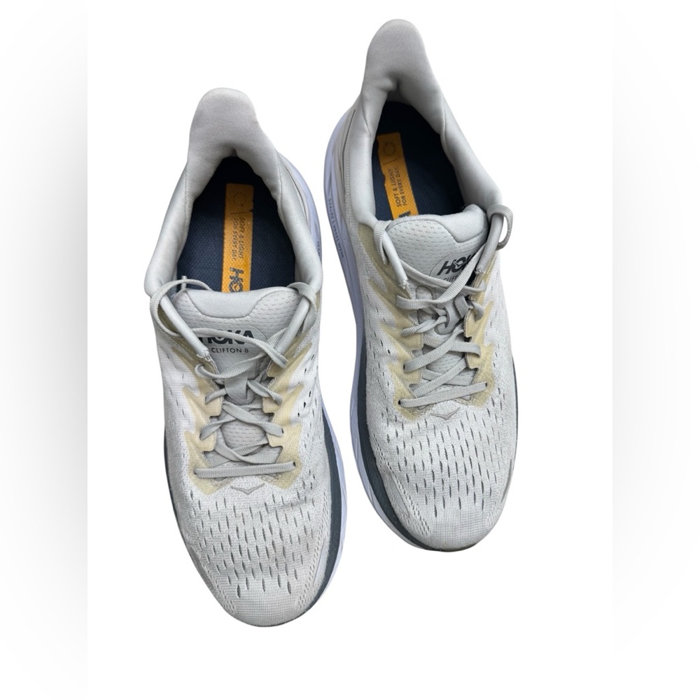 Hoka Gray and White Athletic Shoes - Picture 3 of 8